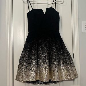 B Darlin Black and Gold Dress
